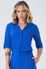 Camisa PKS Manga 3/4 Azul Royal