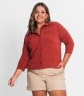 Camisa Plus Size Crepe Manga 7/8 Rovitex com 2 Bolsos