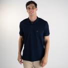 Camisa Polo Acostamento Texturizada Azul Marinho