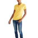 Camisa polo Aéropostale Aero Solid A87 para mulheres amarelo âmbar M