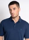 Camisa Polo Aleatory Lisa Algodão Pima Marinho