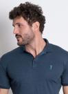 Camisa Polo Aleatory Lisa Algodão Pima Mescla Azul