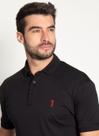Camisa Polo Aleatory Lisa Algodão Pima Preta