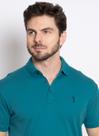 Camisa Polo Aleatory Lisa Algodão Pima Verde Escuro