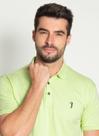 Camisa Polo Aleatory Lisa Algodão Pima Verde Limão