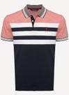 Camisa Polo Aleatory Listrada Comfort Vermelha