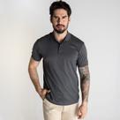 Camisa Polo Aramis Interlock Algodão Pima Cinza Chumbo