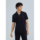 Camisa Polo Básica Masculina Em Piquet Com Bordado Preto XG Hering