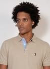 Camisa Polo Bege Lisa Aleatory