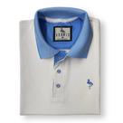 Camisa Polo Branca Azul Adonis