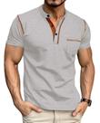 Camisa polo Breeze Classic de manga curta para homens cinza