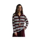 Camisa Polo Casual De Outono Para Mulheres Com Listras Contrastantes E Manga Longa, Estilo Retro Camisa Polo Casual De Outono Para Mulheres Com Listras Contrastantes E Manga Longa, Estilo Retro
