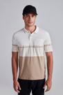Camisa Polo com Bolso Malha Comfort - Creme / Marrom
