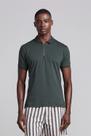 Camisa Polo com Zíper Malha Slim Fit - Verde Floresta