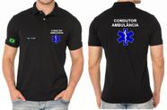 Camisa Polo Condutor Ambulância Mod3 Bordado - Tecido Piquet 50% Algodão 50% Poliéster Camisa Polo Condutor Ambulância Mod3 Bordado - Tecido Piquet 50% Algodão 50% Poliéster