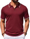 Camisa polo COOFANDY Camisa polo masculina de golfe de manga curta