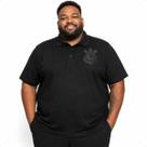 Camisa Polo Corinthians Masculina Plus Size Preta Camisa Polo Corinthians Masculina Plus Size Preta