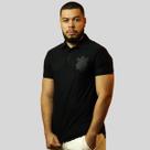 Camisa Polo Corinthians Oficial All Black Masculina Coimbra
