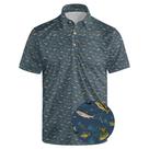 Camisa polo de golfe Bornore Fishing para homens Quick Dry