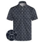 Camisa polo de golfe MSCPZH Funny para homens em poliéster preto