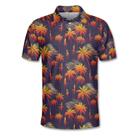 Camisa polo de golfe Pigmoo Tropical Gun para homens de manga curta