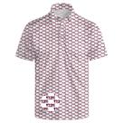 Camisa polo de golfe QUALISM USA com estampa de bandeira americana para homens