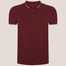 Camisa Polo Dudalina Frisos Degradê Pr26 Bordô Masculino