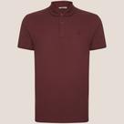 Camisa Polo Dudalina Jacquard Ou25 Bordô Masculino