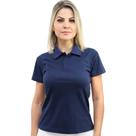 Camisa polo feminina baby look