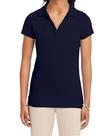 Camisa polo feminina IZOD Navy Large Wicking UPF50+ Camisa polo feminina IZOD Navy Large Wicking UPF50+
