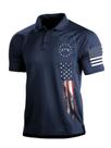 Camisa polo HARGLESMAN masculina Quick Dry Tactical 1776 Navy M