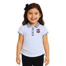 Camisa Polo Infantil Corinthians Feminina Oficial