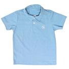 Camisa Polo Infantil Masculina Premium Com Bordado Azul Bebê