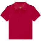 Camisa Polo Infantil Masculino Manga Curta Vermelho Kyly