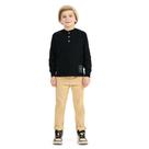 Camisa Pólo Infantil Menino Malha Twist Preto - Angerô
