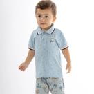 Camisa Pólo Infantil Menino Mangas Curtas Azul Pastel Summer - Biogás Camisa Pólo Infantil Menino Mangas Curtas Azul Pastel Summer - Biogás