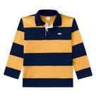 Camisa Polo Infantl Milon Listrada Manga Longa Masculina