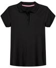 Camisa polo IZOD Girls Big Kid School Uniform preta tamanho 7
