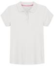 Camisa polo IZOD Girls School Uniforme de manga curta, branca, tamanho 4