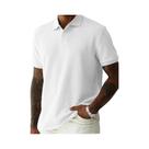 Camisa Polo Jacquard Masculina De Manga Curta Com Gola Dobrável E Botões, Casual, Para