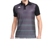 Camisa Polo Kappa Donatello Manga Curta Preta