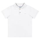 Camisa Polo Lisa em Algodão Menino Angerô Branca