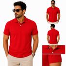 Camisa Polo Lisa Vermelha Premium Casual piquet Passeio Dia a Dia Camisa Polo Lisa Vermelha Premium Casual piquet Passeio Dia a Dia