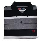 Camisa Polo Listrada Masculina Preto Classic