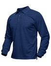 Camisa polo MAGCOMSEN de manga comprida para homens que absorve a umidade