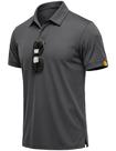 Camisa polo MAGCOMSEN Dry Fit de manga curta para homens