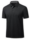 Camisa polo MAGCOMSEN para homens de manga curta Quick Dry - preta