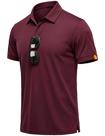 Camisa polo MAGCOMSEN para homens, manga curta, modelagem seca, polos de golfe