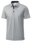 Camisa polo MAGCOMSEN para homens, manga curta, secagem rápida, cinza claro