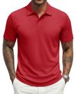 Camisa polo MAGNIVIT Golf para homens de manga curta vermelha